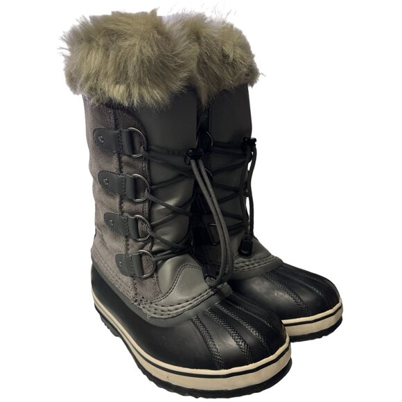 Sorel Joan of Arctic Boots Youth Size 3 Gray Black Waterproof Insulated Winter - Picture 12 of 16